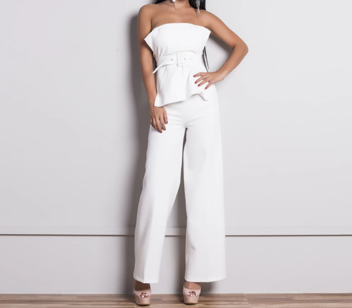 2 Pièces  top et pantalon Sandesse avec Ceintures