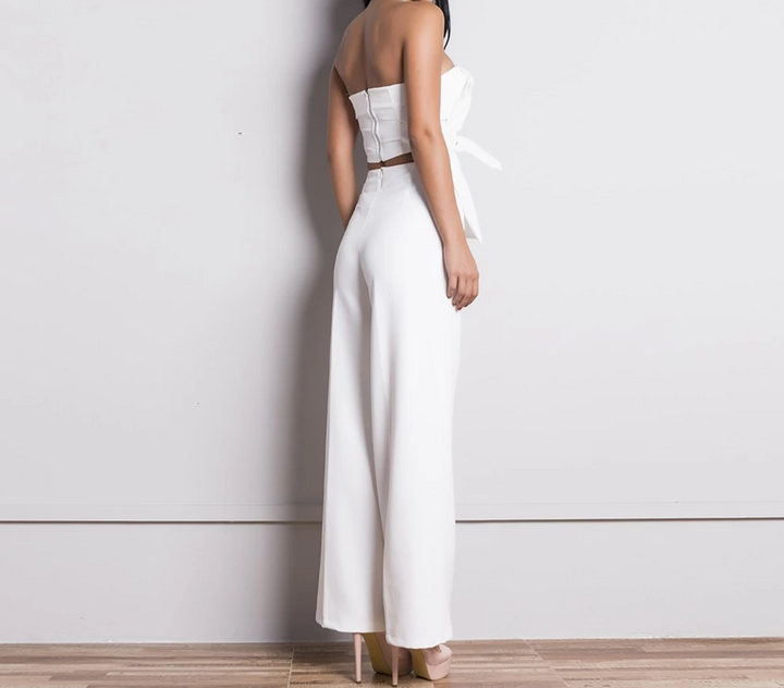 2 Pièces  top et pantalon Sandesse avec Ceintures