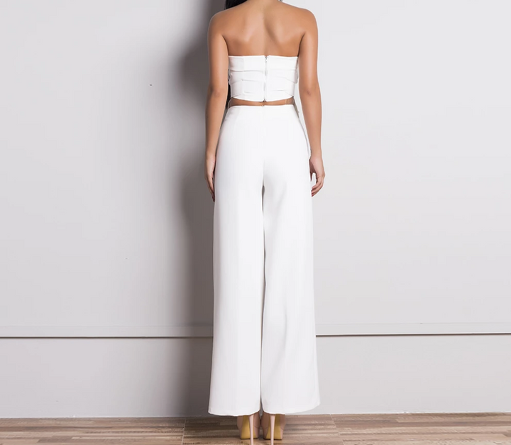 2 Pièces  top et pantalon Sandesse avec Ceintures