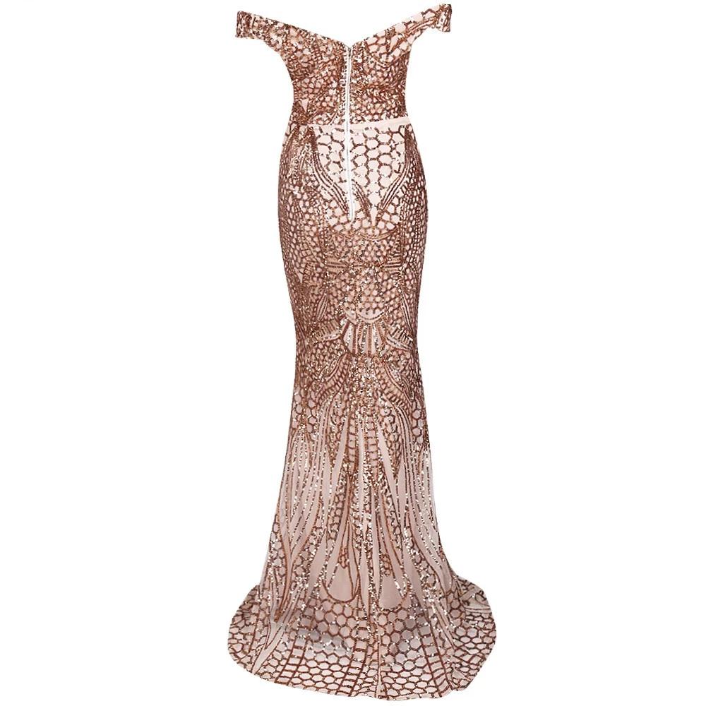 robe de soirée robe maxi à paillettes Paradis