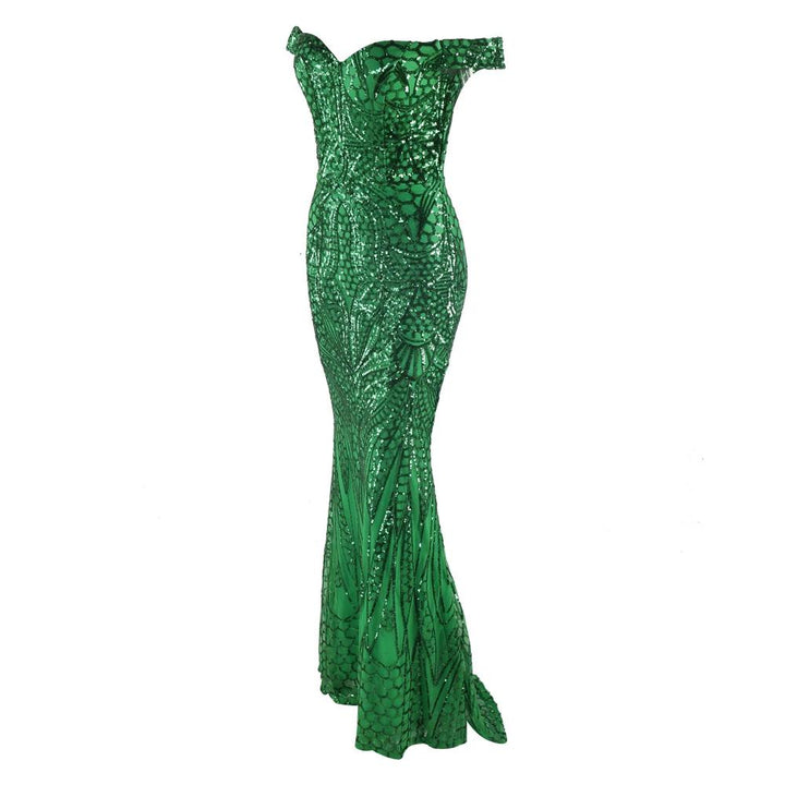robe de soirée robe maxi à paillettes Paradis