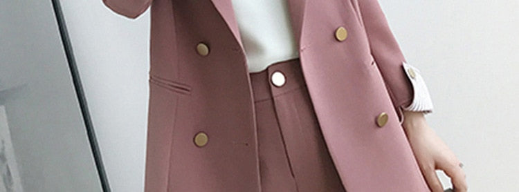 2 pièces ensembles à double boutonnage Blazer surdimensionné + pantalon taille L-5XL-set d&