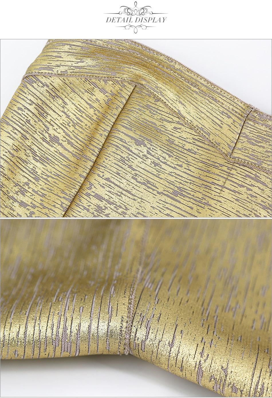 Robe De Soirée Or Bandage