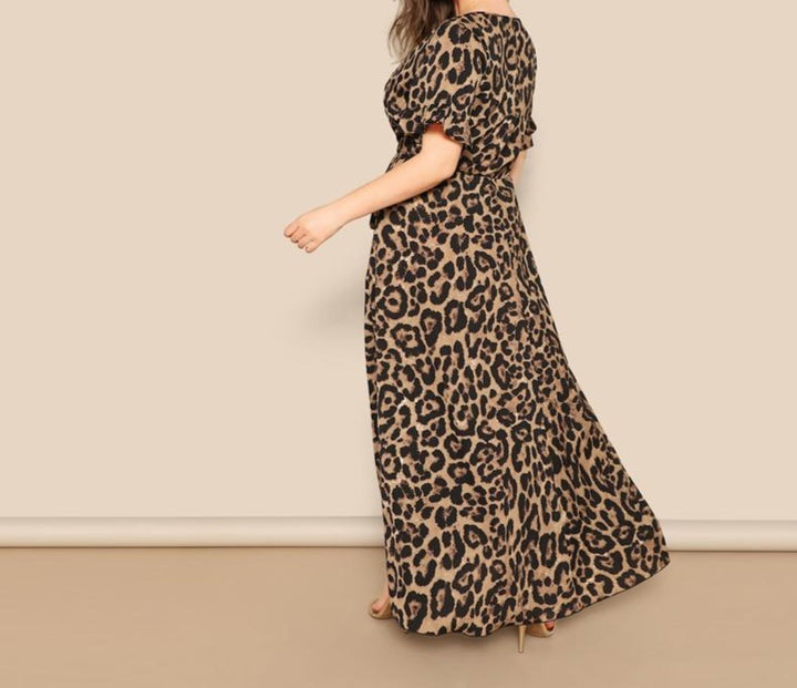 Robe Léopard ALine L-3XL