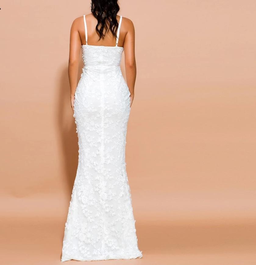 Robe dos nu imprimé Câline