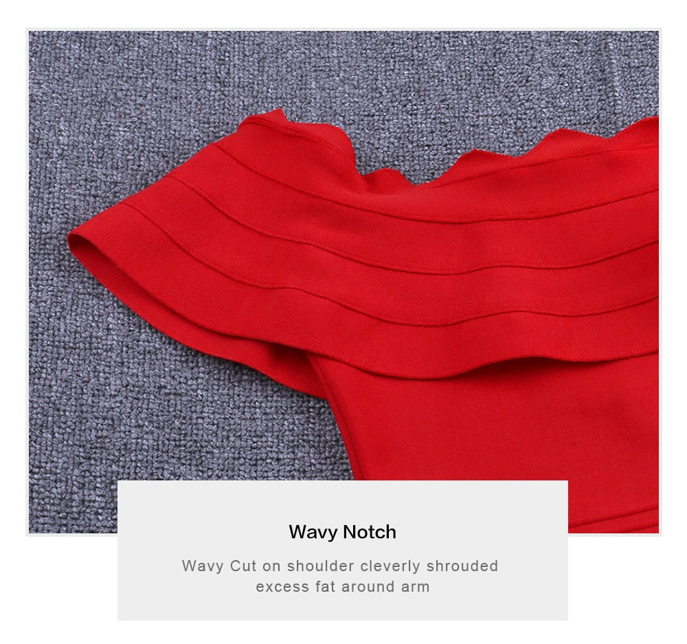 Robe Bandage Midi Plus de Taille XL-3XL