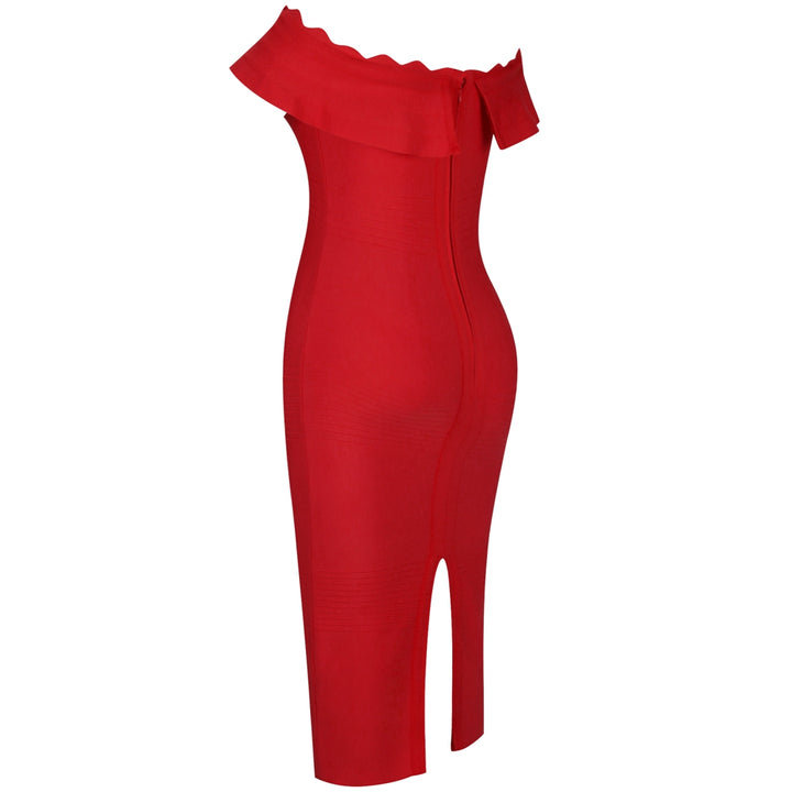 Robe Bandage Midi Plus de Taille XL-3XL