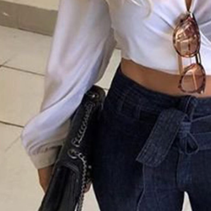 Jeans évasé taille haute
