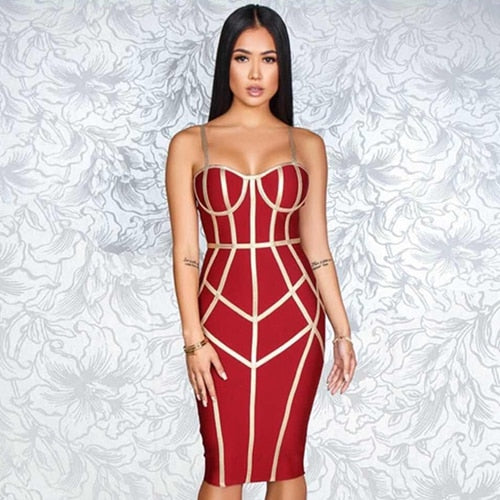Robe Sexy Spaghetti Strap Sans Manches-robe-Adrienne&Sandrine