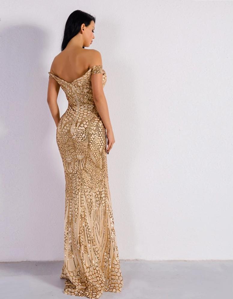 robe de soirée robe maxi à paillettes Paradis